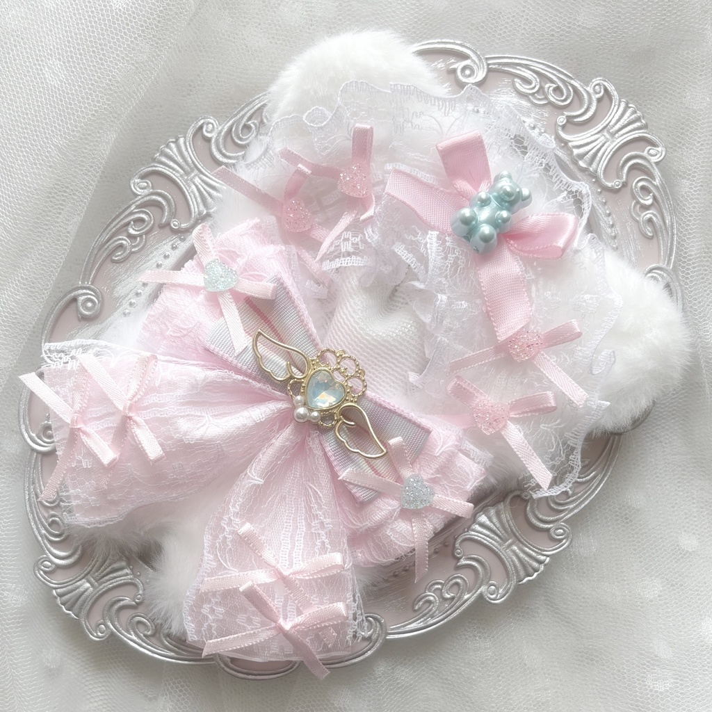 ♡ぬい服 着ぐるみ 10〜12cm用 ピンク ミントグリーン ねこ チェーンフック付き♡