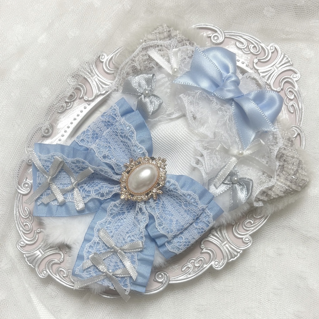 ♡ぬい服 10〜12cw グレー  ライトフルー ねこ チェーンフック付き♡