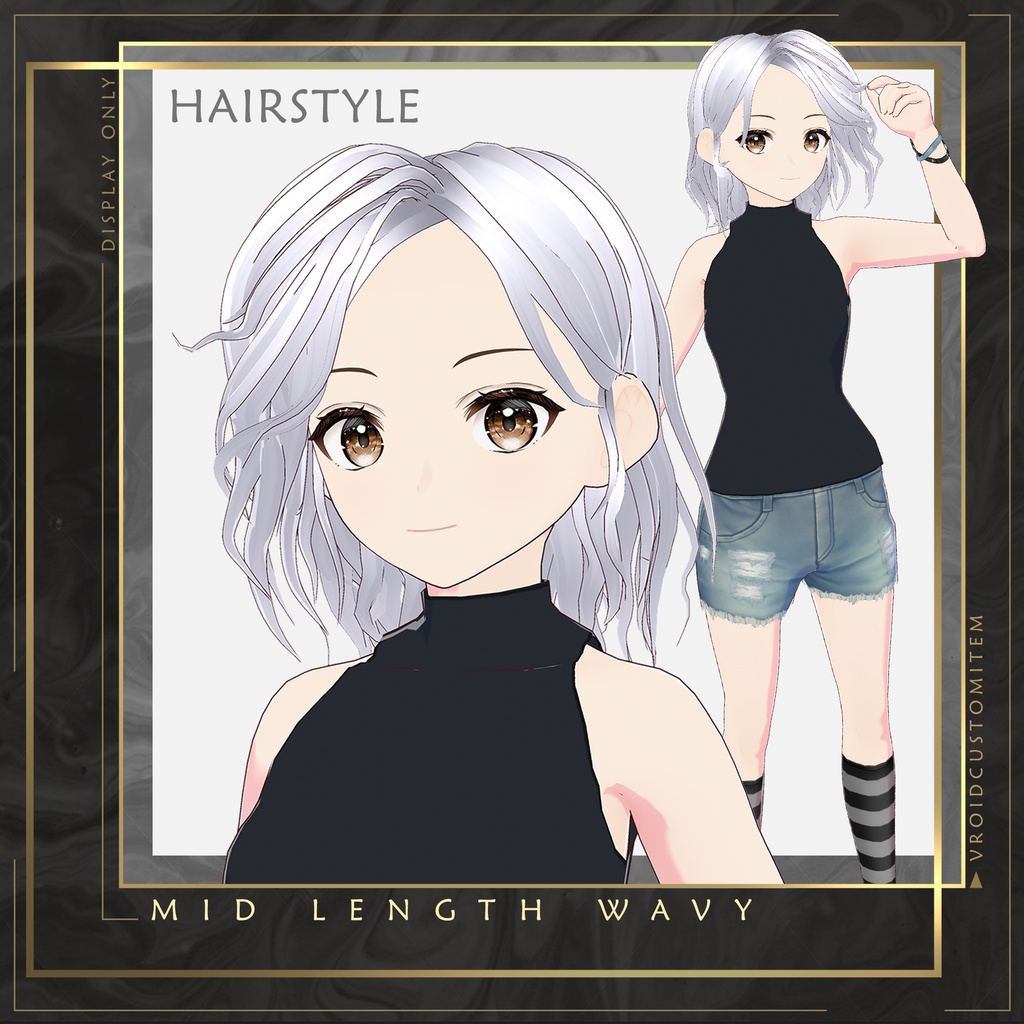 【 Vroid 】Trendy Mid Length Hair Style