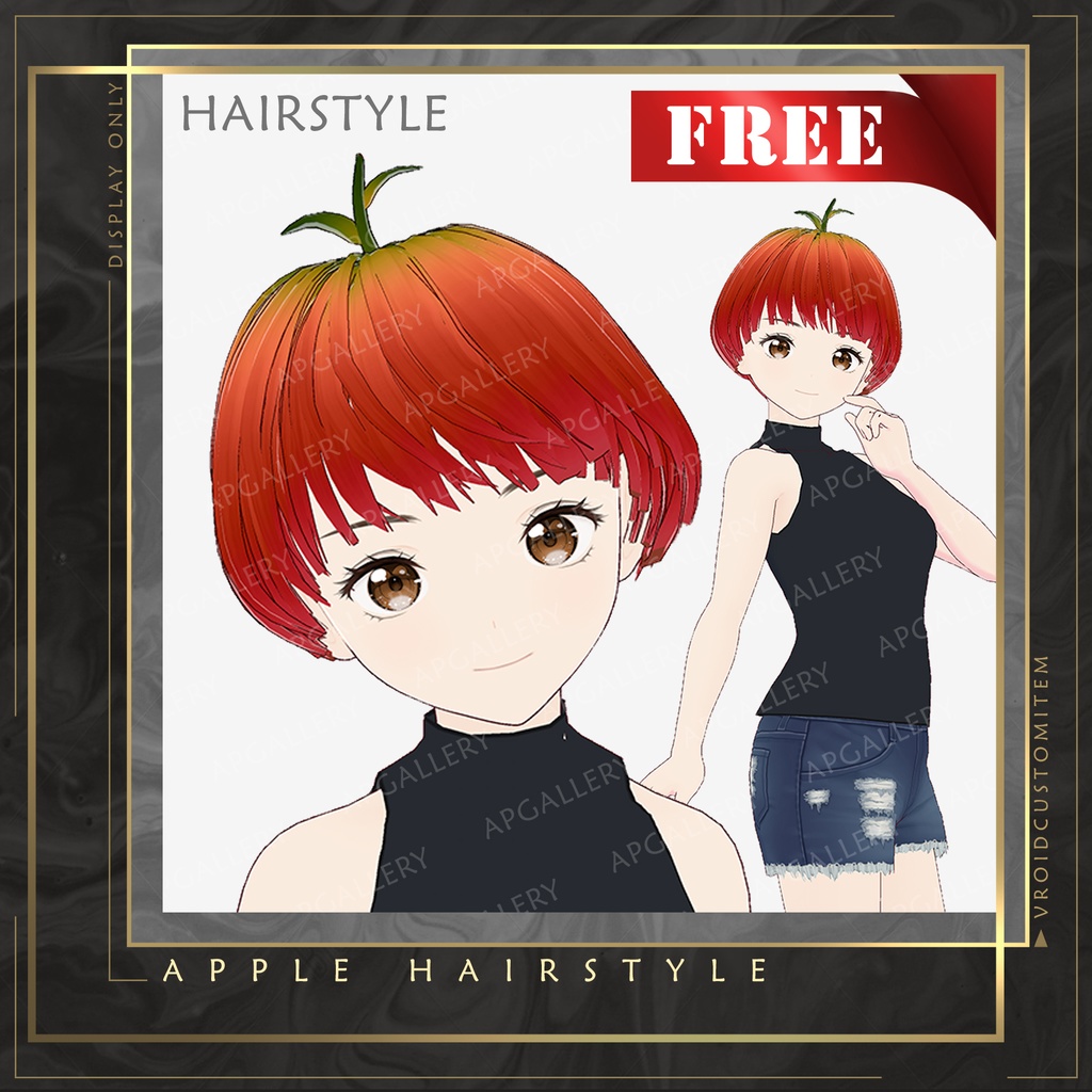 【 无料Vroid 】 FREE Apple Hair style