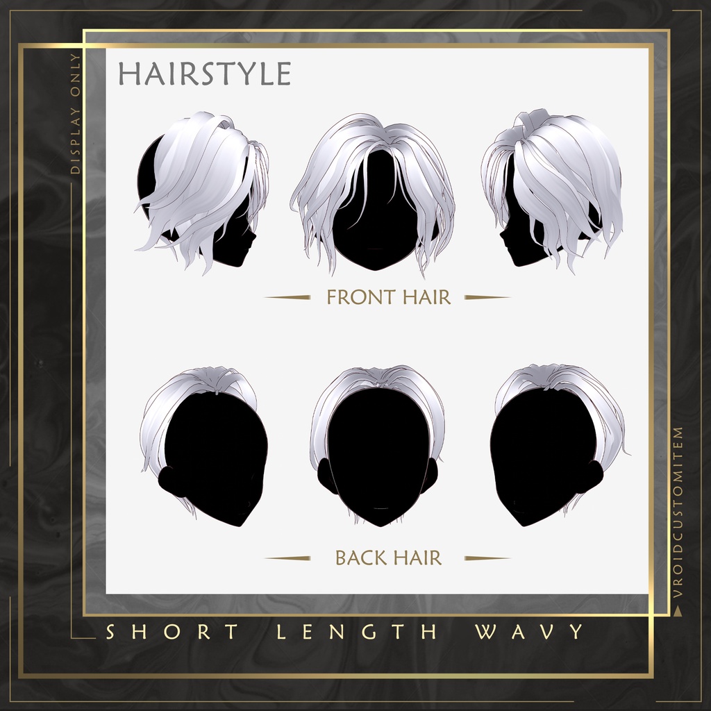 【Vroid】 Female Trendy Short Length Wavy Hairstyle