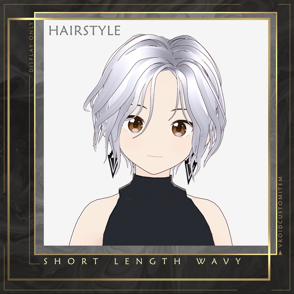【Vroid】 Female Trendy Short Length Wavy Hairstyle