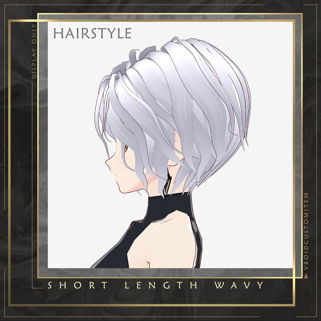 【Vroid】 Female Trendy Short Length Wavy Hairstyle