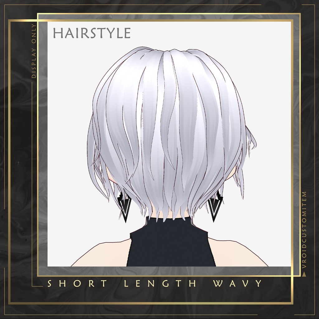 【Vroid】 Female Trendy Short Length Wavy Hairstyle