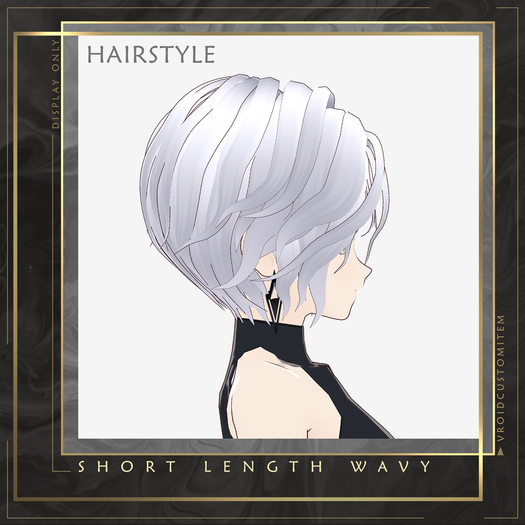【Vroid】 Female Trendy Short Length Wavy Hairstyle
