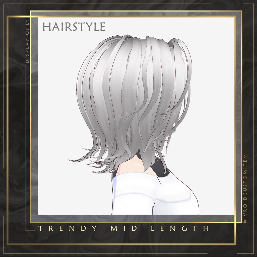 【Vroid】 Female Trendy Curvy Mid Length Hairstyle