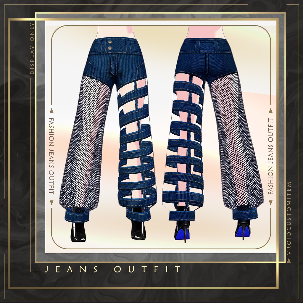 【Vroid】 Female Fashion Jeans Outfit Set