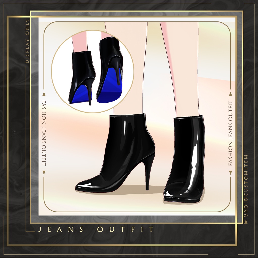 【Vroid】 Female Fashion Jeans Outfit Set