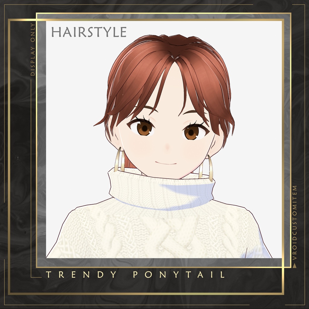 【Vroid】 Female Trendy Ponytail Hairstyle