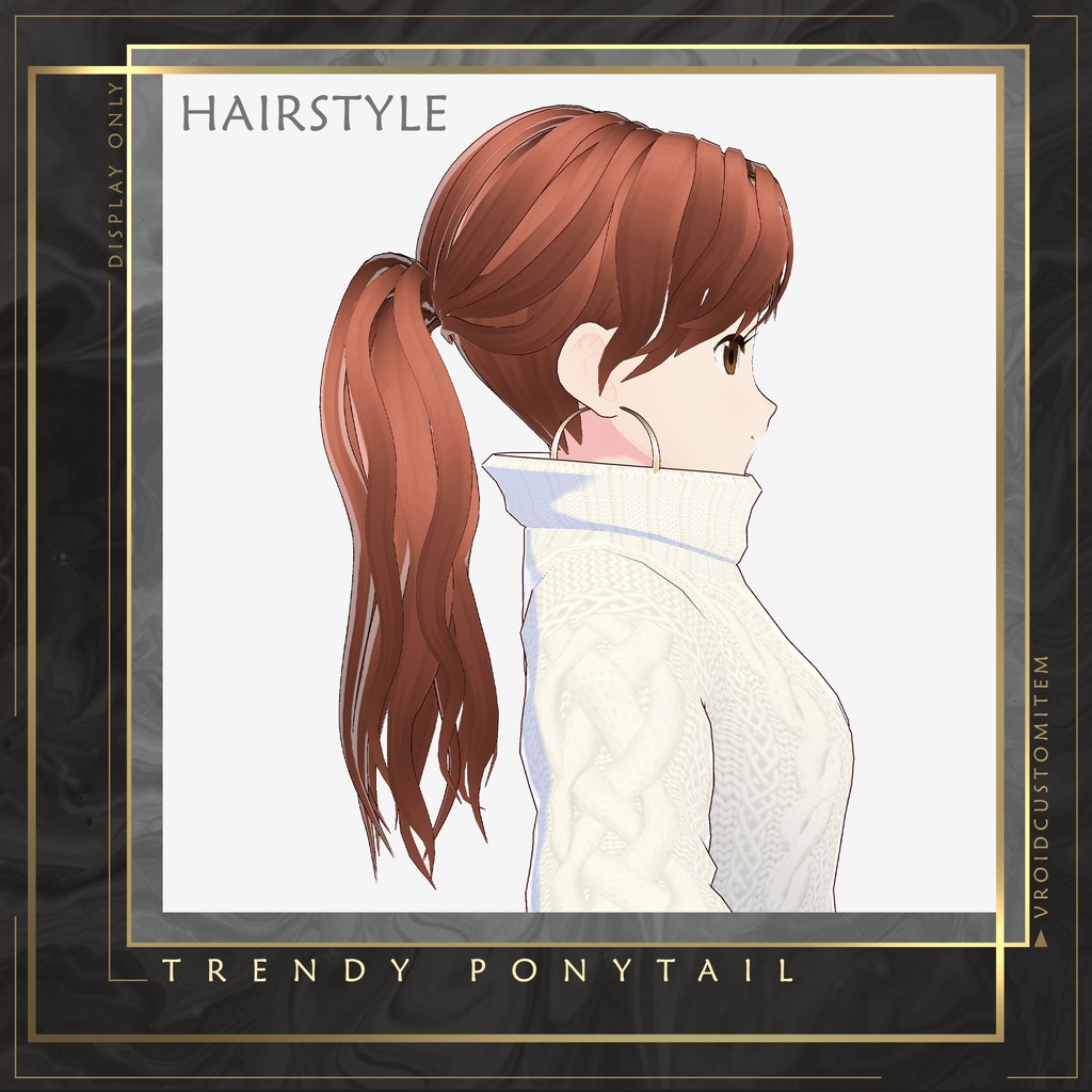 【Vroid】 Female Trendy Ponytail Hairstyle