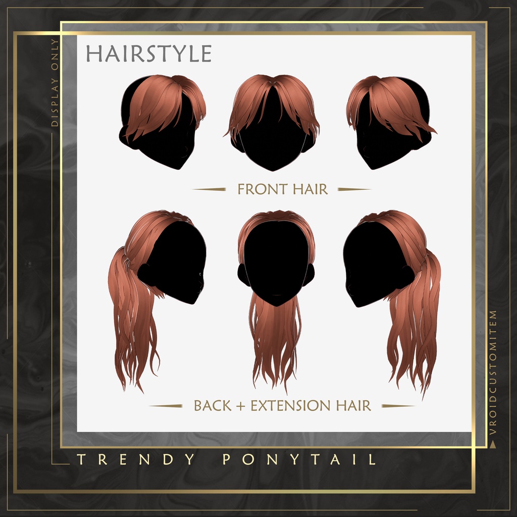 【Vroid】 Female Trendy Ponytail Hairstyle