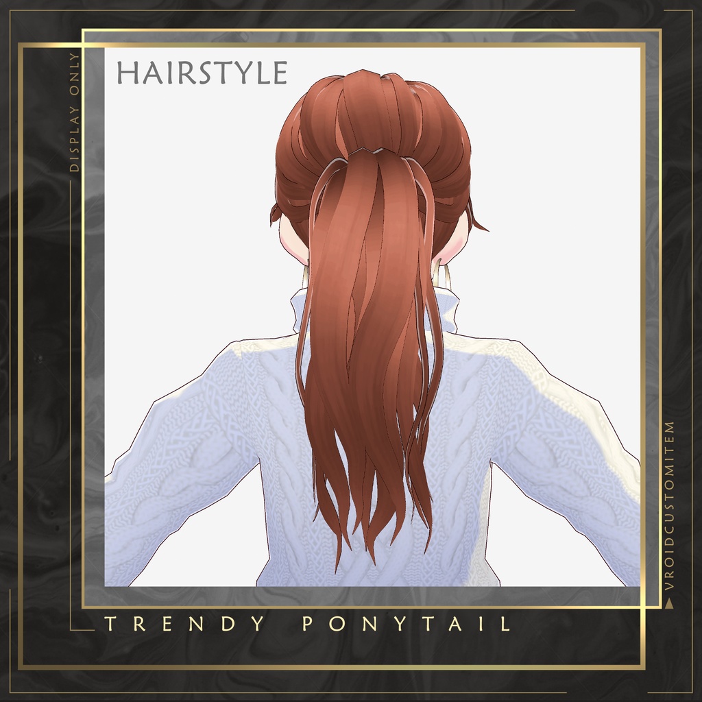 【Vroid】 Female Trendy Ponytail Hairstyle