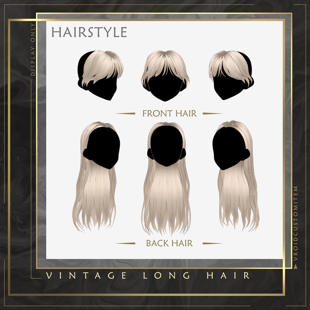 【Vroid】 Female Vintage Long Hair Style