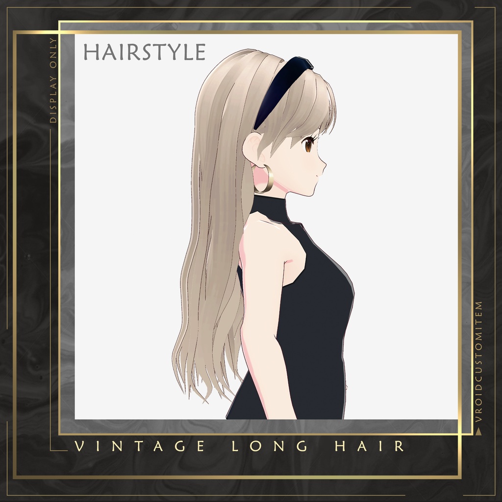 【Vroid】 Female Vintage Long Hair Style