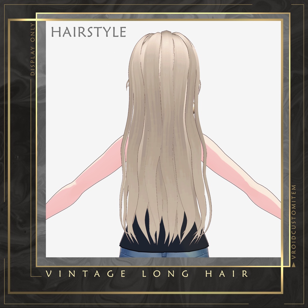 【Vroid】 Female Vintage Long Hair Style