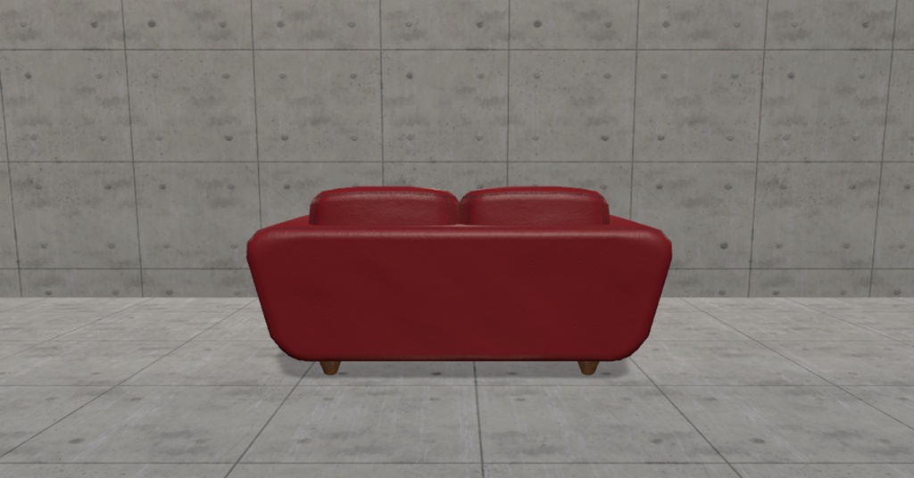 【VRChat向け】シンプルなソファ(赤・青・黒)