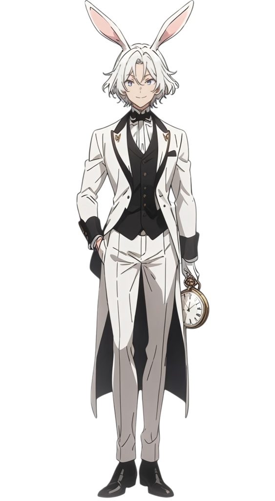 【IRIAM無料】白ウサギ（白髪執事）立ち絵  