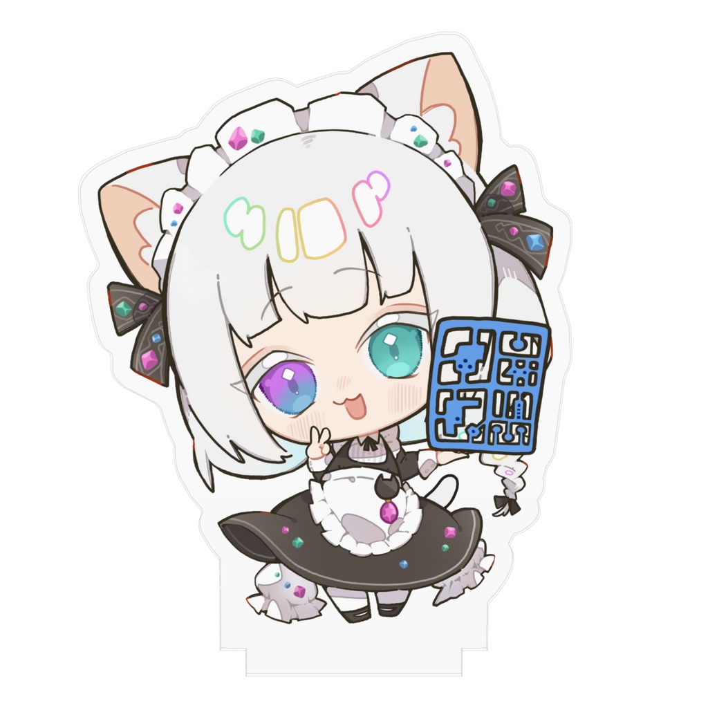 2026猫メイドLilaアクリルフィギア- W70 × H70mm 以内