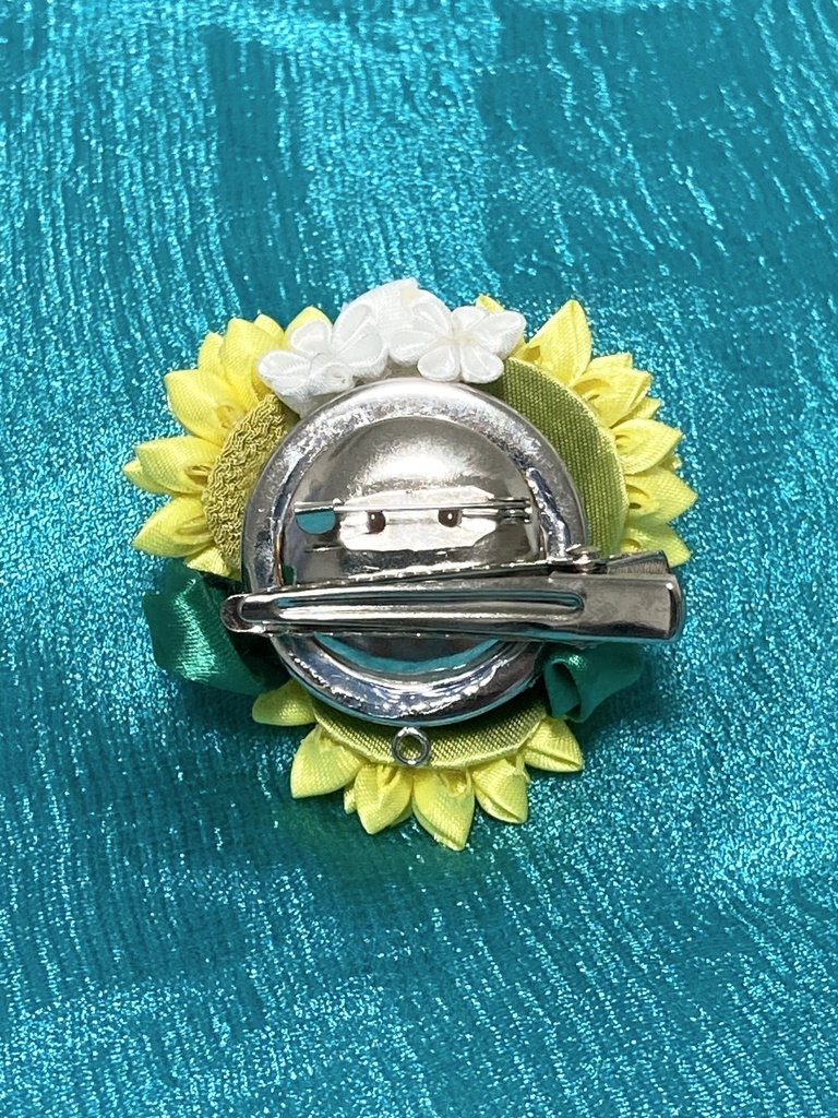 ひまわり2wayブローチ