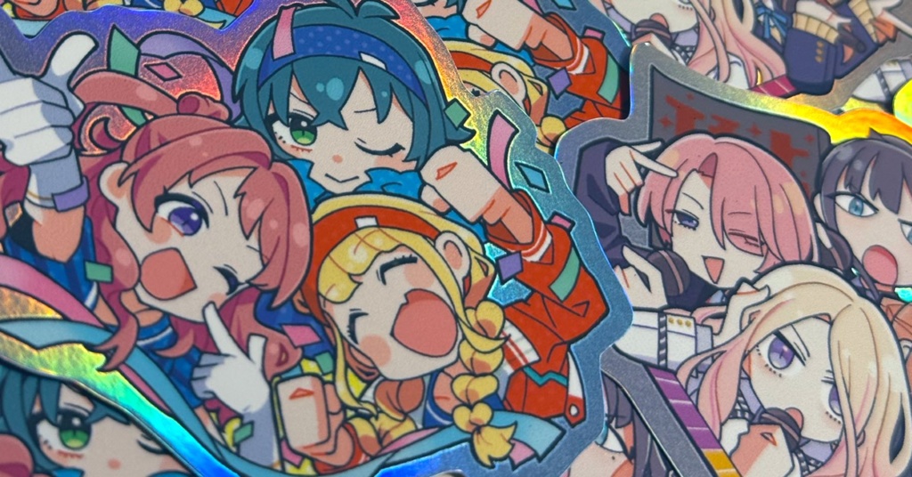 学マス曲モチーフステッカー:ナイワ・がむしゃらに行こう