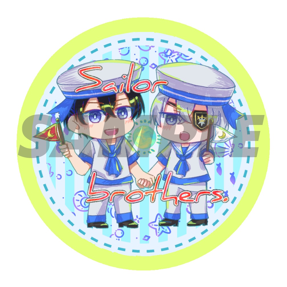 水兵兄弟缶バッジ
