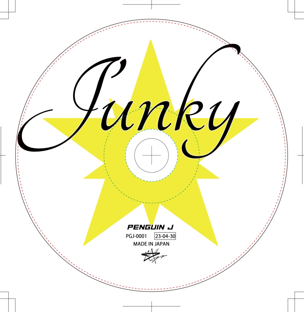 ぺんぎん･じぇー1stシングル「J'unky」CD版