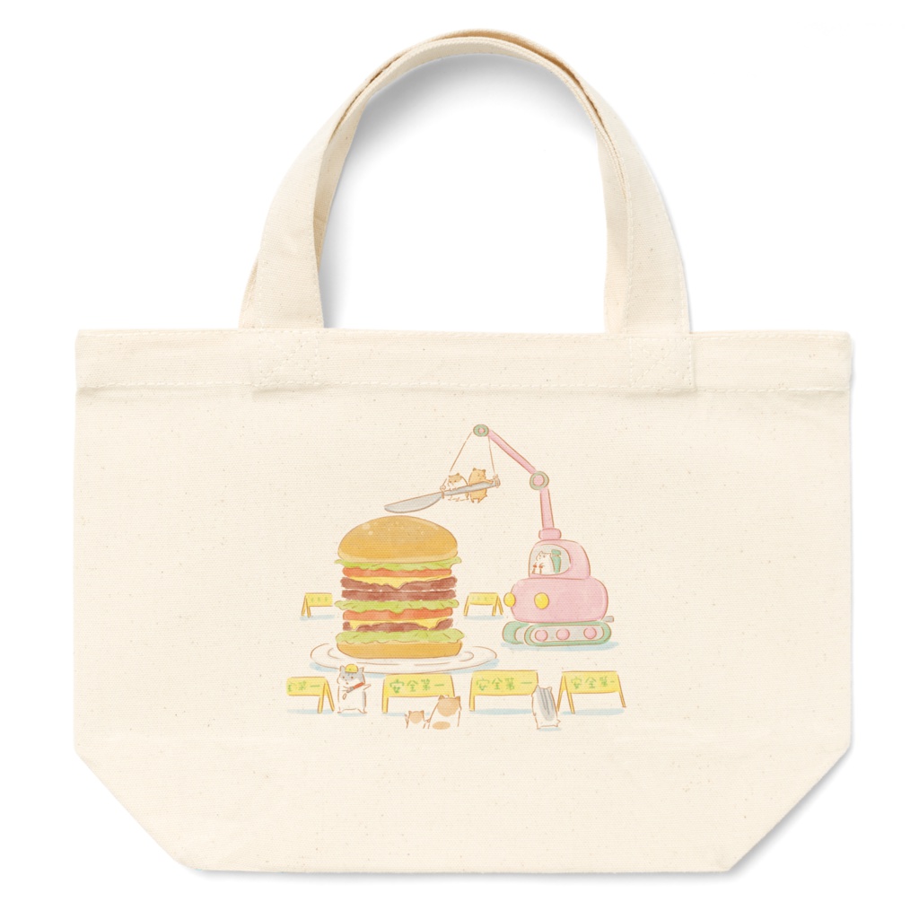 ハンバーガーに入刀 トートバッグ
