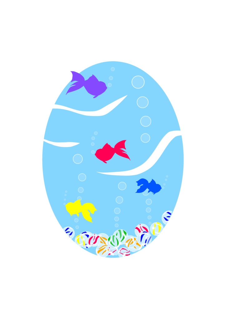 金魚とビー玉Tシャツ