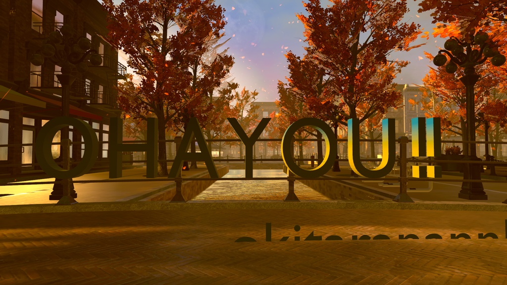 【オリジナル3Dモデル】OHAYOU!!!! (回転アニメーション付き!!!!) / VRChat 回転アニメーション付き 小物 ギミック