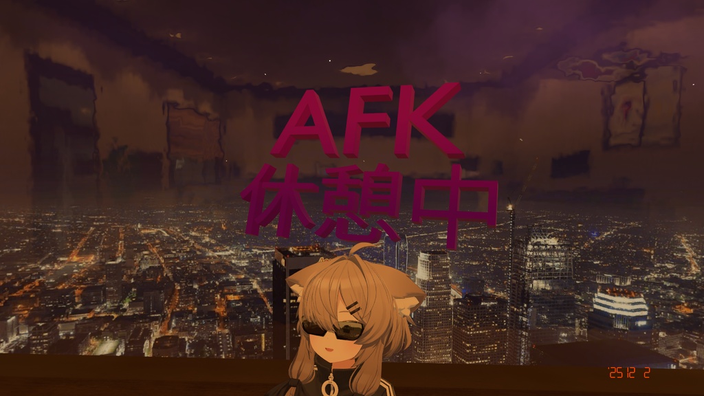 【オリジナル3Dモデル】頭にAFKを表示するやつ!( 回転アニメーション付き )