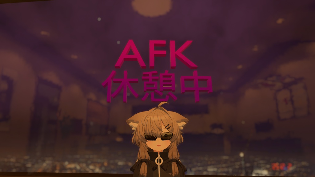 【オリジナル3Dモデル】頭にAFKを表示するやつ！( 回転アニメーション付き )