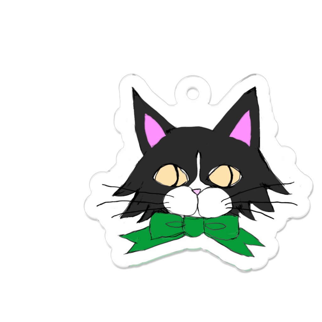 黒ねこのリボンシリーズ《グリーン》