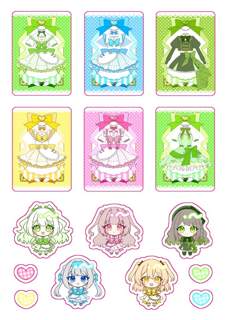 創作アイドルぷっくりシール