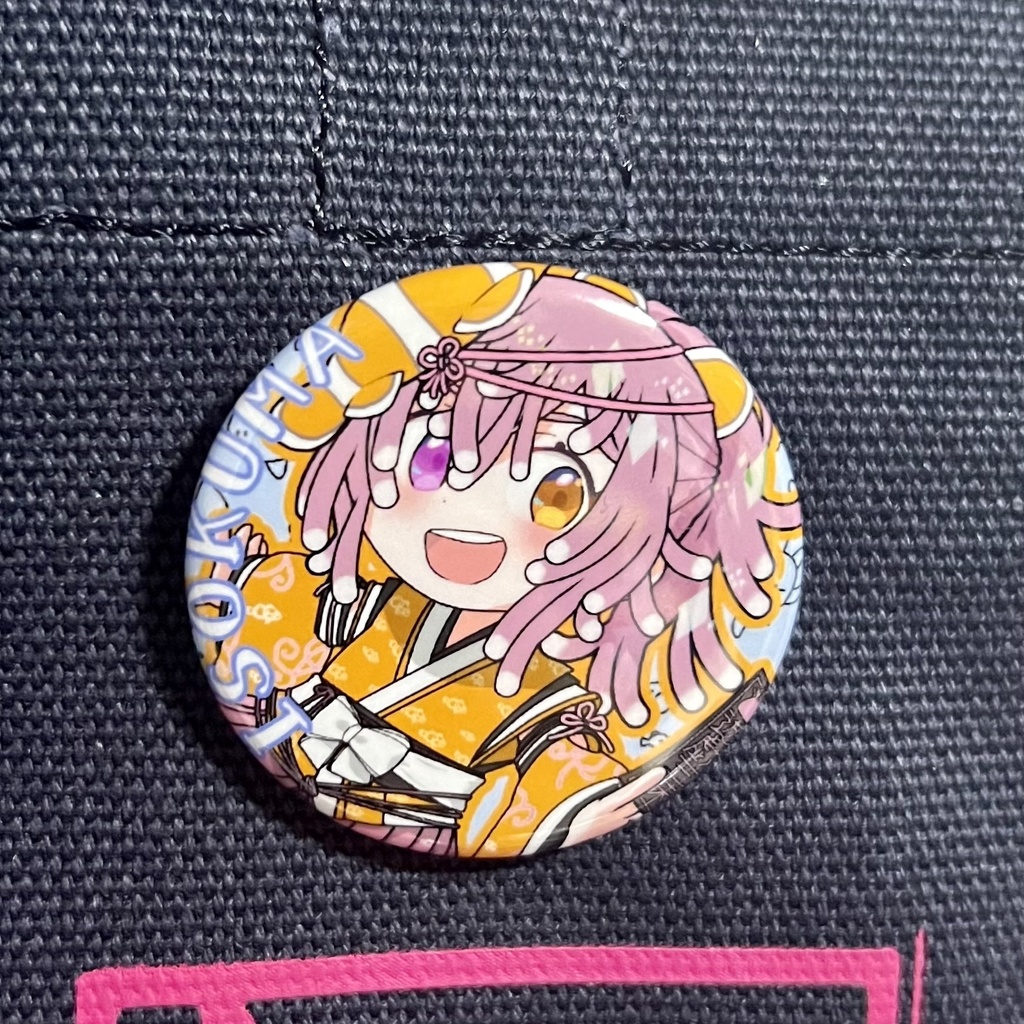 イソクマの缶バッジ（和装ver.）🎐🪸