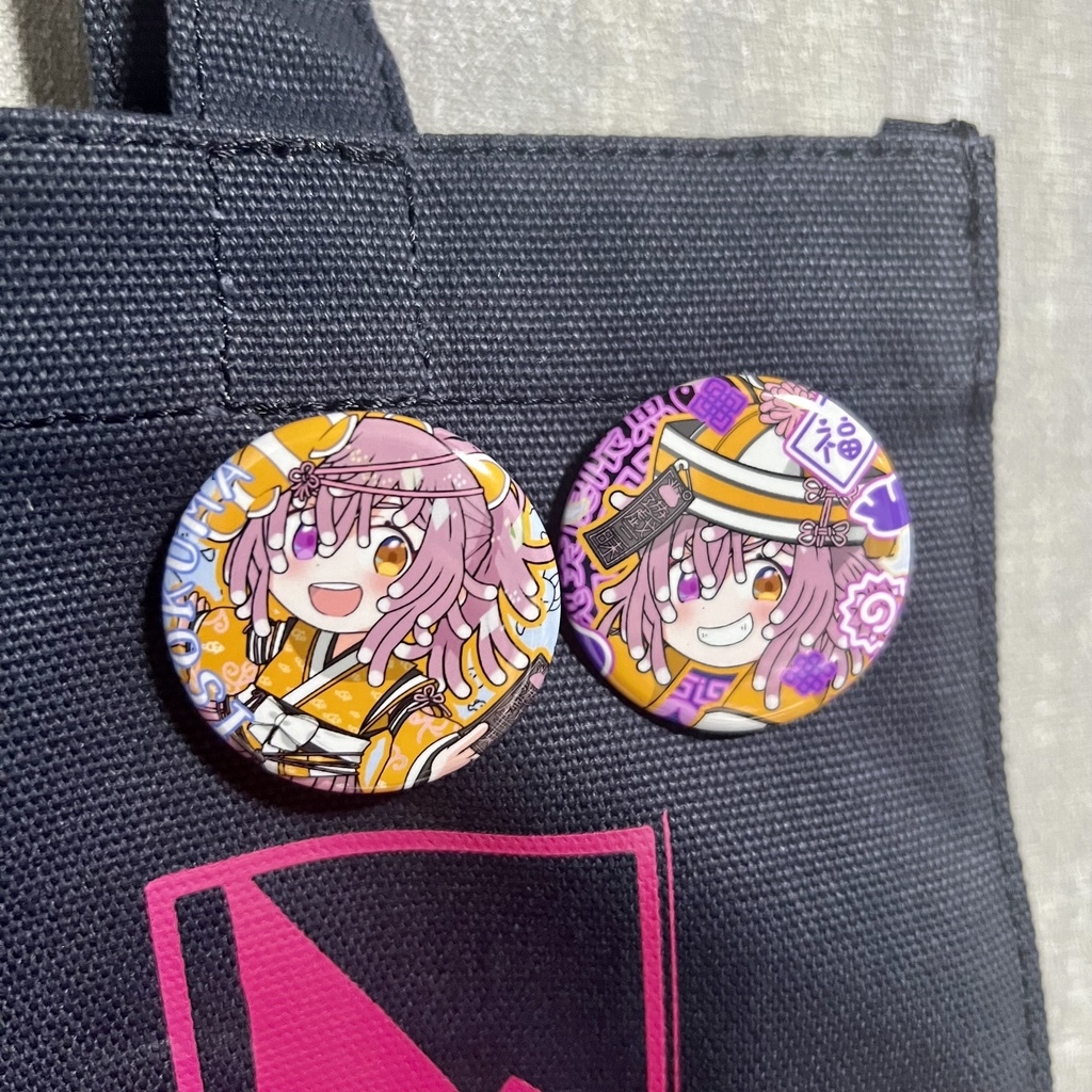 イソクマの缶バッジ(和装ver.)🎐🪸