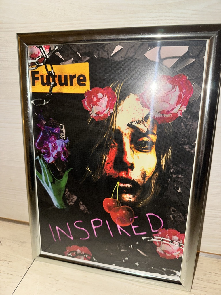 INSPIRED  デジタルコラージュアート額装作品 （A4 光沢紙）