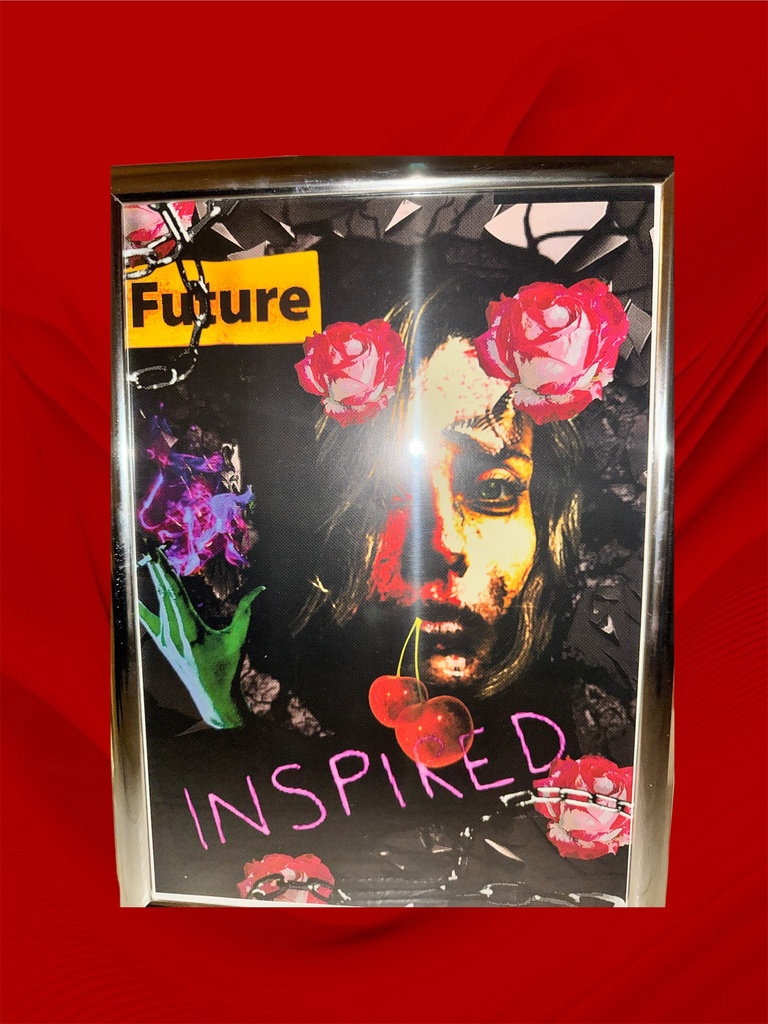 INSPIRED デジタルコラージュアート額装作品 (A4 光沢紙)