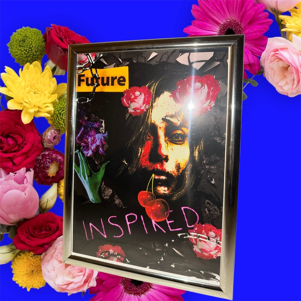 INSPIRED デジタルコラージュアート額装作品 (A4 光沢紙)