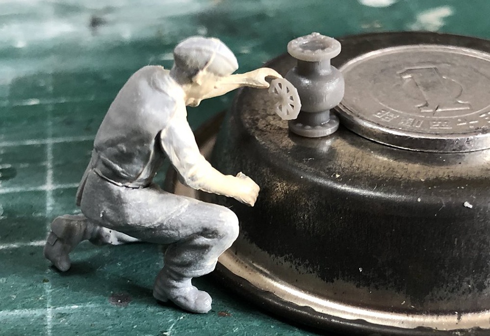 1/35~1/48程度 配管用バルブ 2個セット