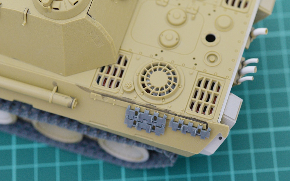 1/35 パンター(パンサー)、キングタイガー(ティーガーⅡ)等用ラジエター 3Dプリンタ出力自作パーツ