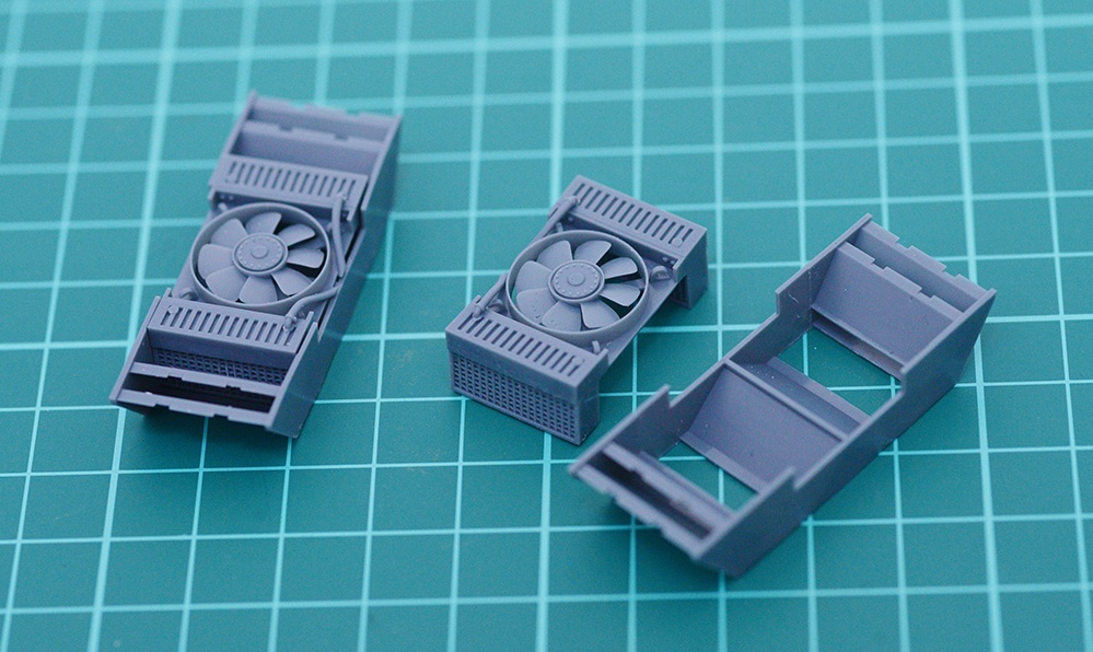 1/35 パンター(パンサー)、キングタイガー(ティーガーⅡ)等用ラジエター 3Dプリンタ出力自作パーツ