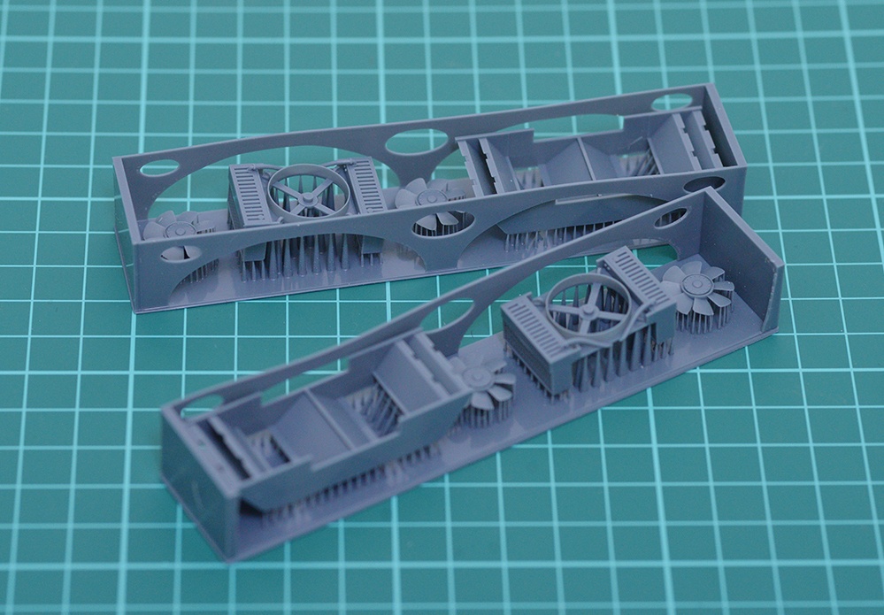 1/35　パンター(パンサー)、キングタイガー(ティーガーⅡ)等用ラジエター　3Dプリンタ出力自作パーツ