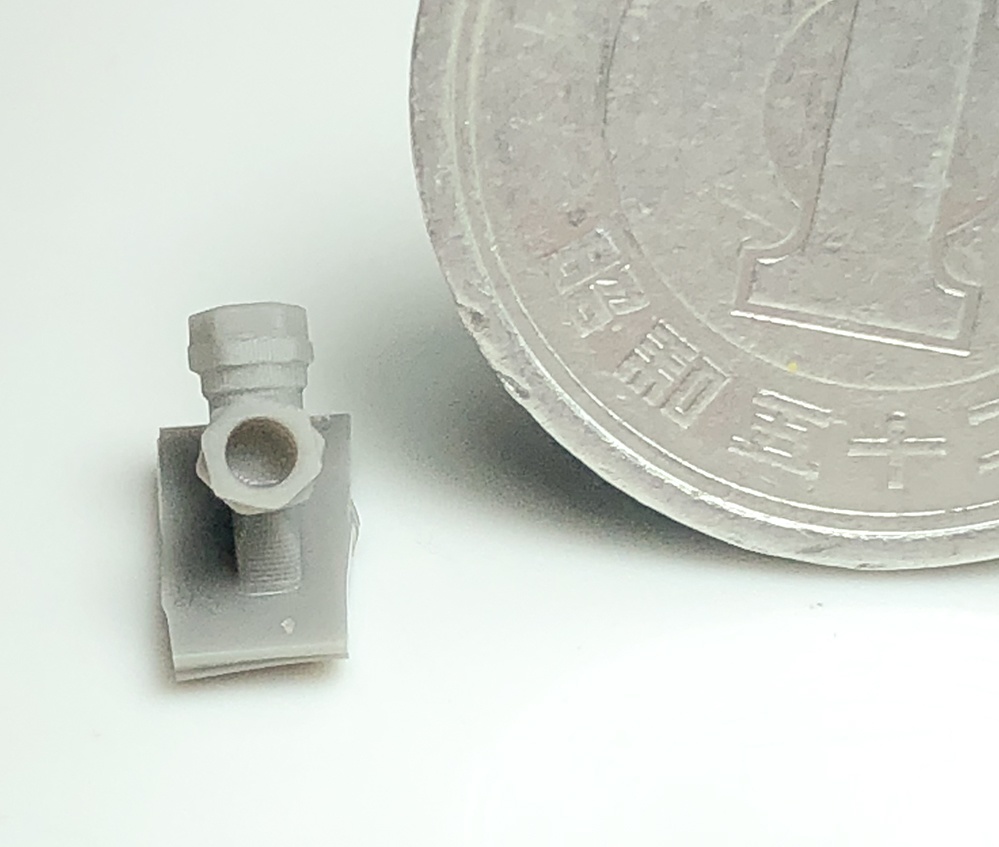 配管継手エルボー90度 直径1.3mm用 3Dプリンタ出力パーツ