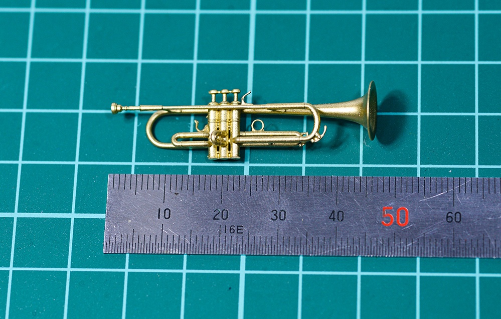 1/12 トランペット ミニチュア 3Dプリンタ出力レジンキット