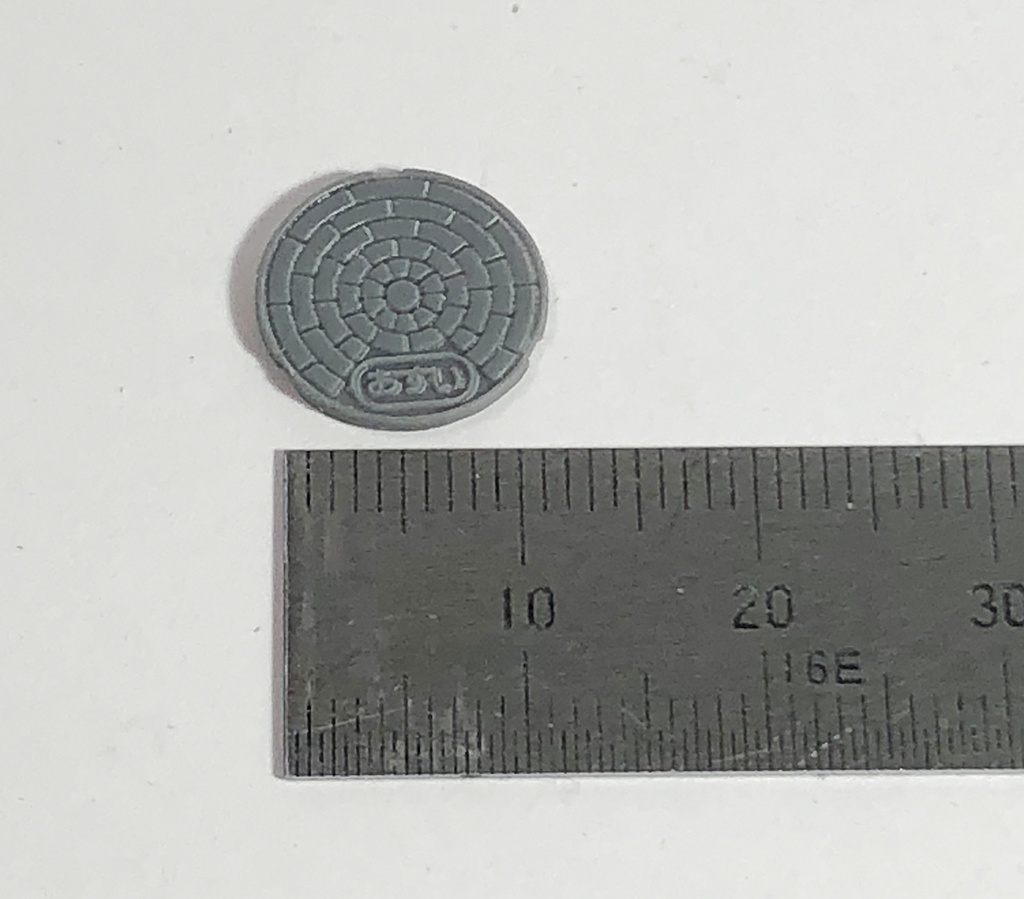 1/43 汚水蓋 マンホール 3Dプリンタ出力パーツ