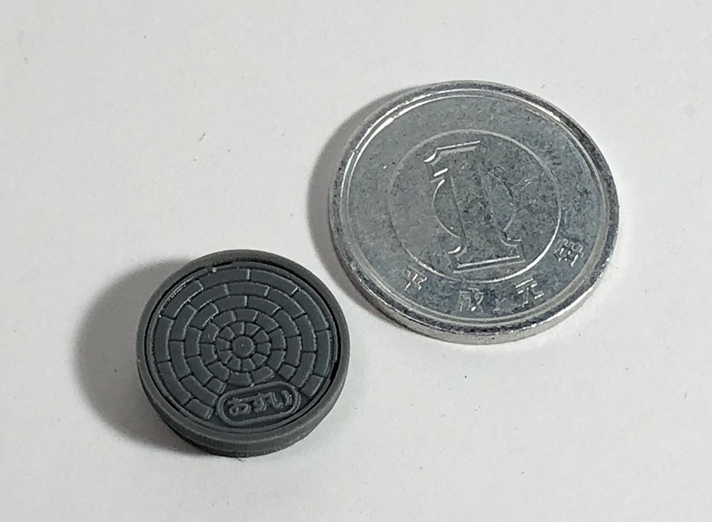 1/43 汚水蓋 マンホール 3Dプリンタ出力パーツ