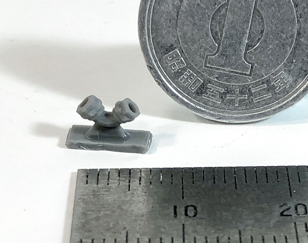 配管継手エルボー90度 直径1mm用 3Dプリンタ出力パーツ