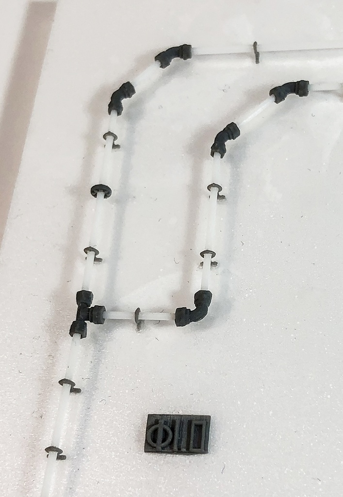 配管フランジ 直径1mm用 3Dプリンタ出力パーツ