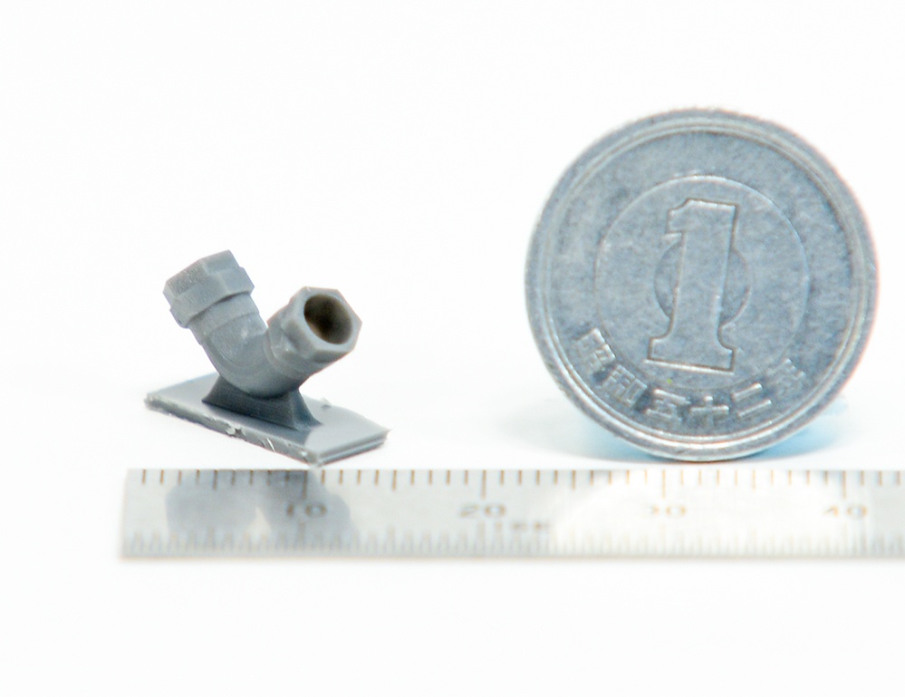 配管継手エルボー90度 直径3mm用 3Dプリンタ出力パーツ