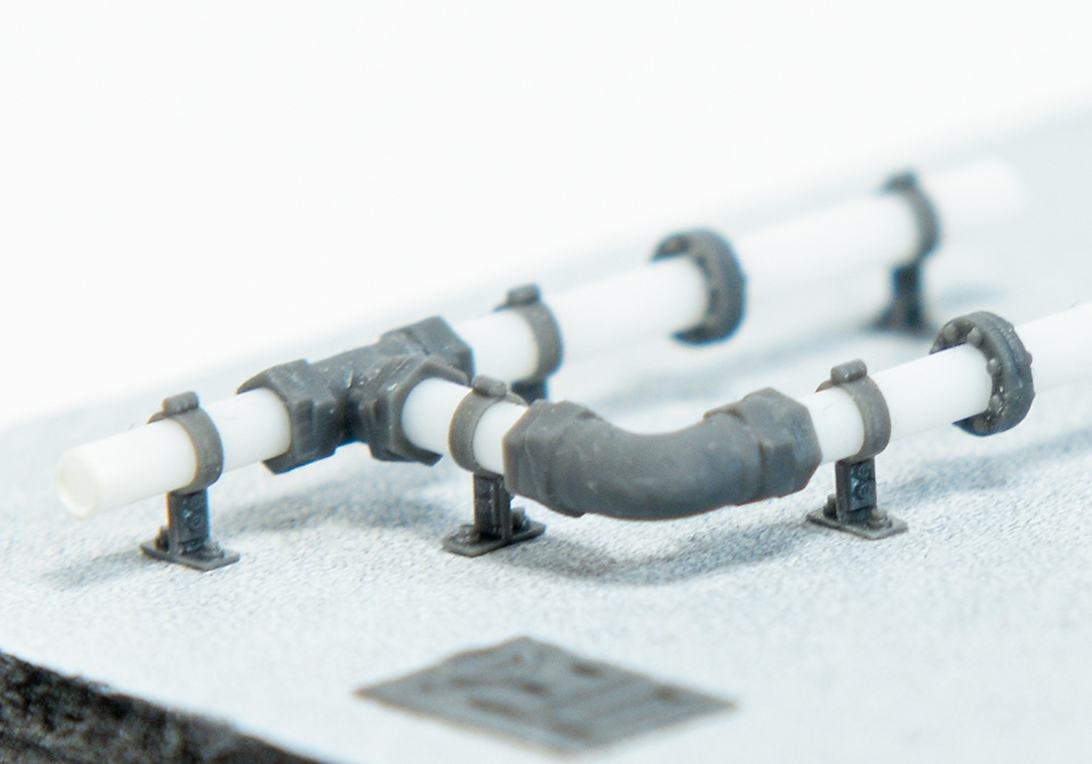 配管継手エルボー90度 直径3mm用 3Dプリンタ出力パーツ